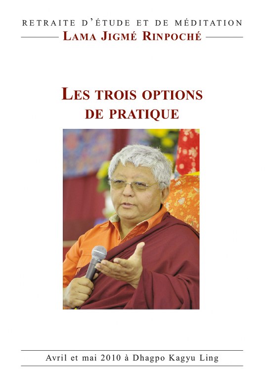 Les trois options de pratique - Lama Jigmé Rinpoché 